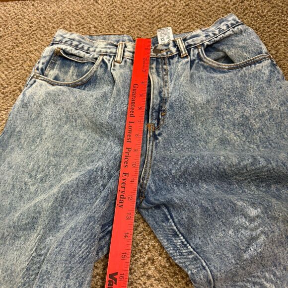 Gitano Mom Jeans Size 32 Short Blue 100% Cotton Acid Wash High Waist Vintage 80s - Picture 7 of 11